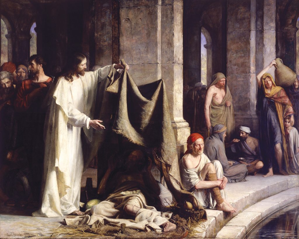 Healing at the Pool of Bethesda - Carl Heinrich Bloch (1883)